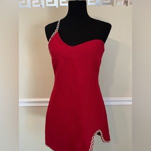 Red Zara Dress Gold Strap